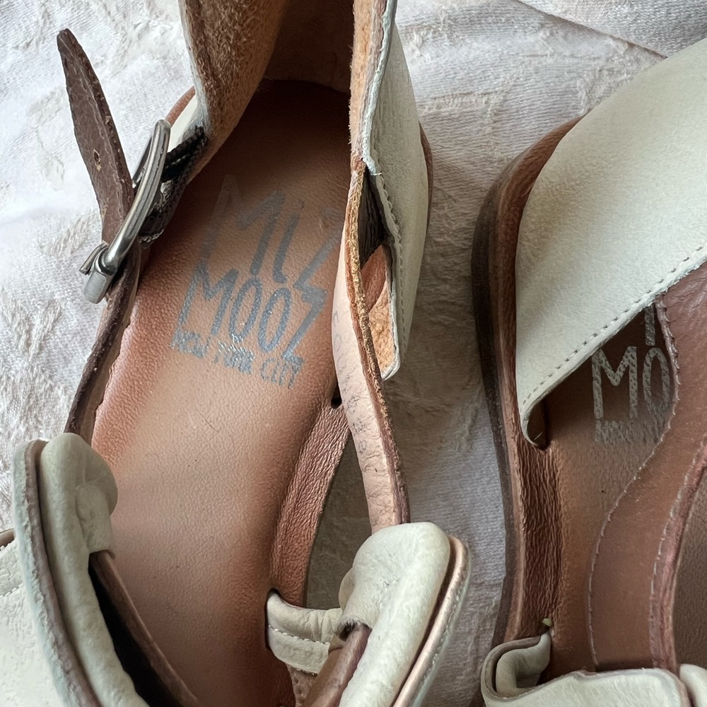 MIZ MOOZ Leather Sandal Found Linen Size 8 - Picture 3 of 6